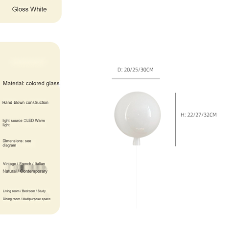 Wall light · Gloss White · 20x20x22cm