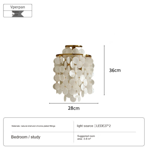 Wall light 2-tier Gold · Dense shell arrangement