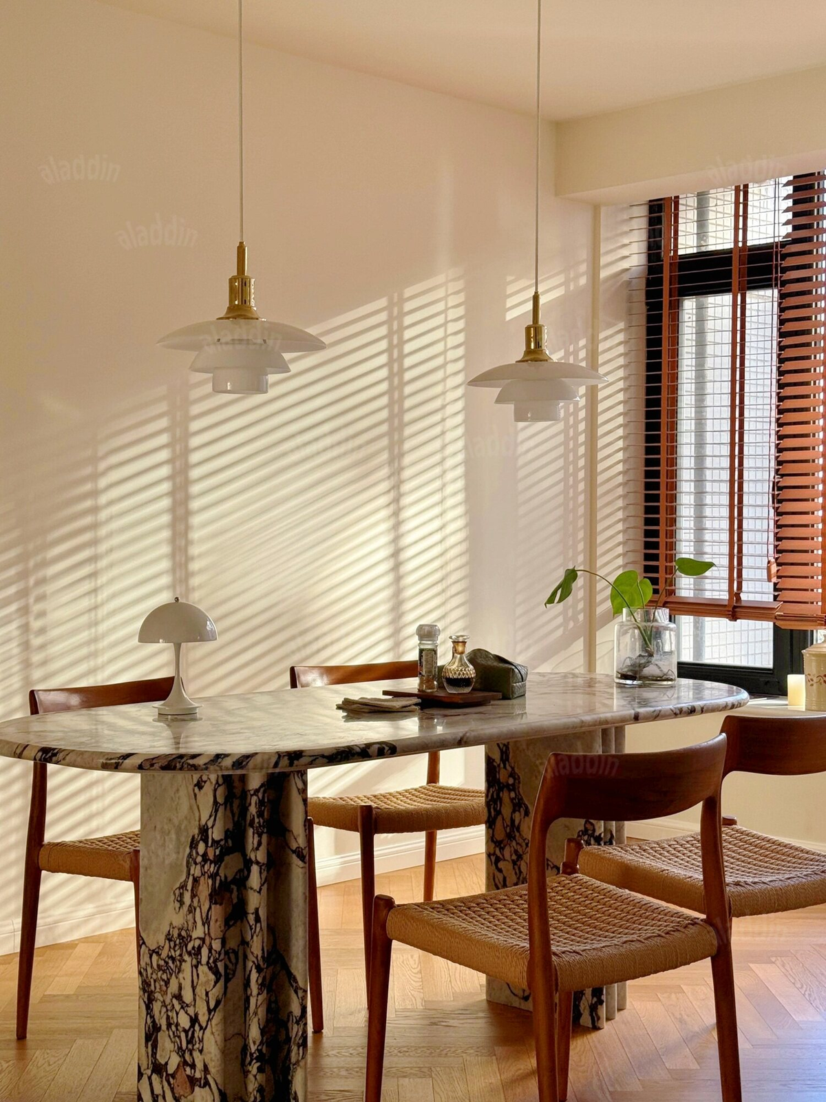 Layered Opal Glass Pendant Light — AM0151, view 5