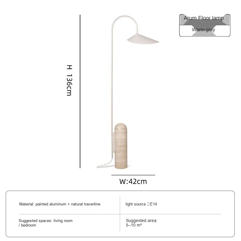 Marble & Travertine Floor and Table Lamps — AM0167, view 7