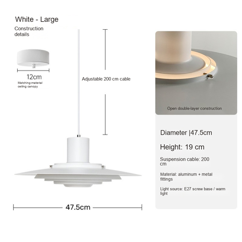 White 47.5cm