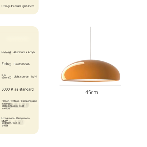 Orange Pendant D45CM Warm-light source