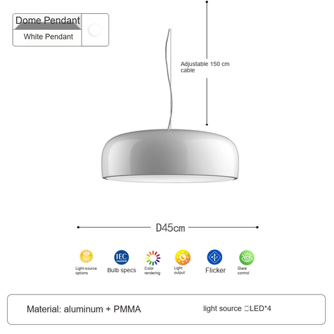 Gloss white Pendant · Diameter 45cm