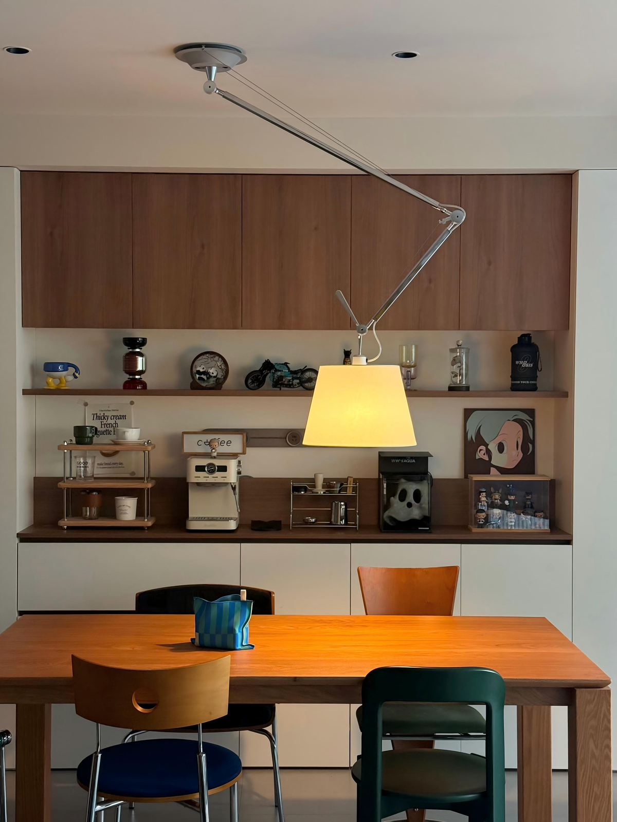 Adjustable Swing-Arm Parchment Pendant — AM0133, view 1