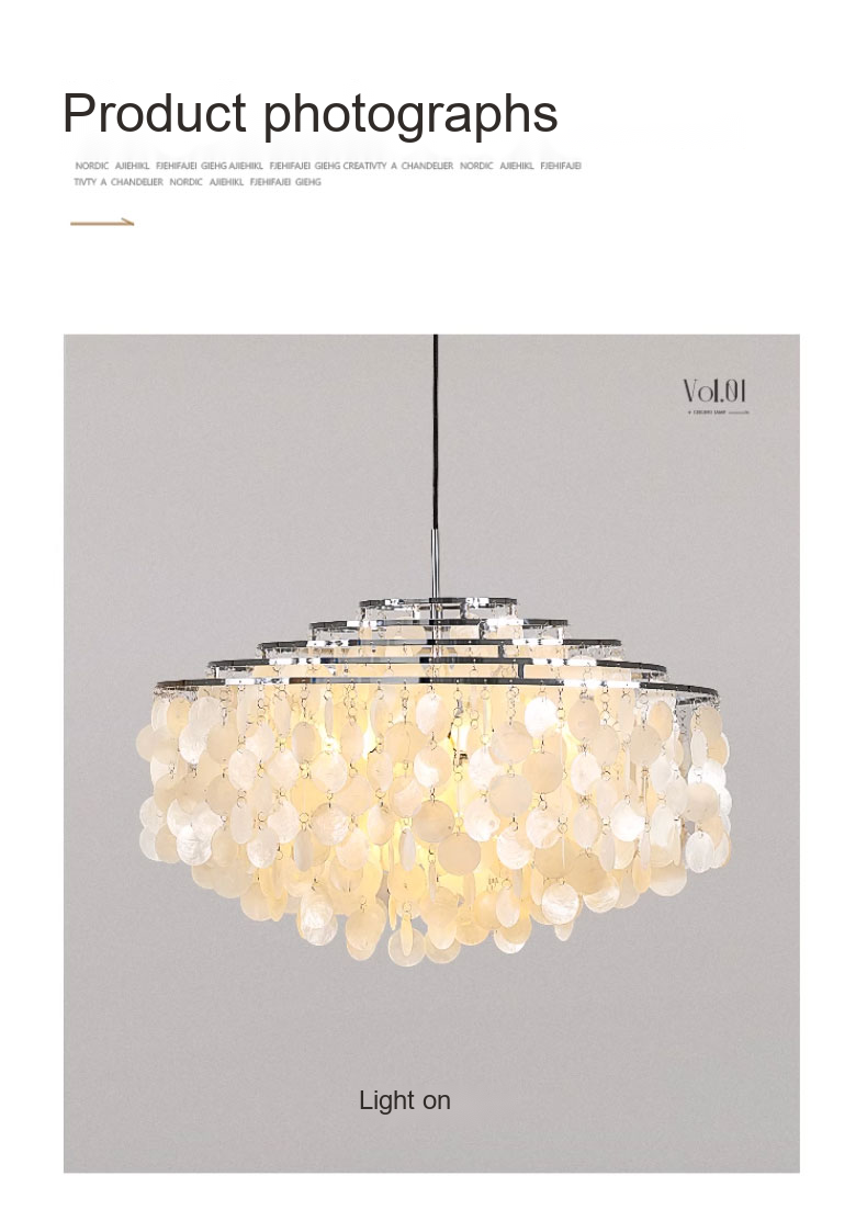Layered Shell Pendant Light — AM0141, view 31
