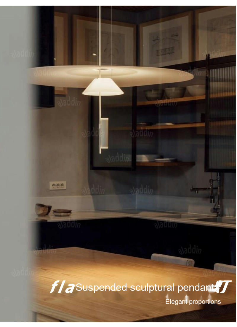 Layered Sculptural Pendant Light — AM0232, view 15