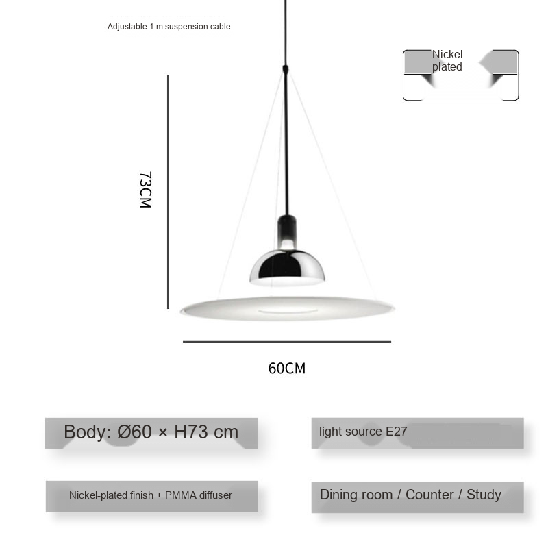 Suspended Disc Pendant Light — AM0168, view 8