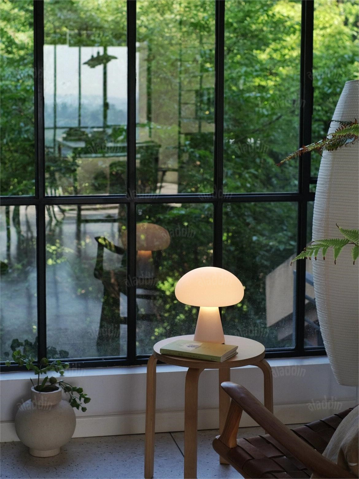 Frosted Glass Rechargeable Table Lamp — AM0147, view 3