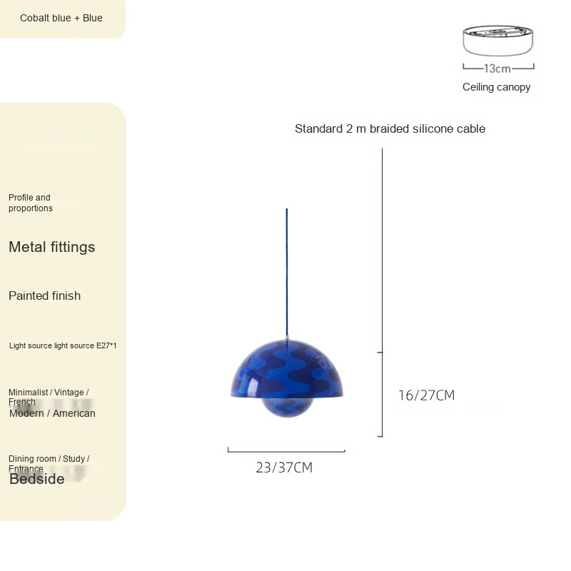 Colorful Flowerbud Pendant Light — AM0246, view 2