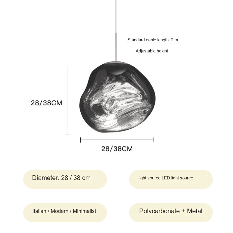 Lava Glass Pendant Light — AM0235, view 1