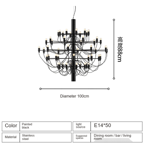 Painted black -50 lights · 304 stainless steel