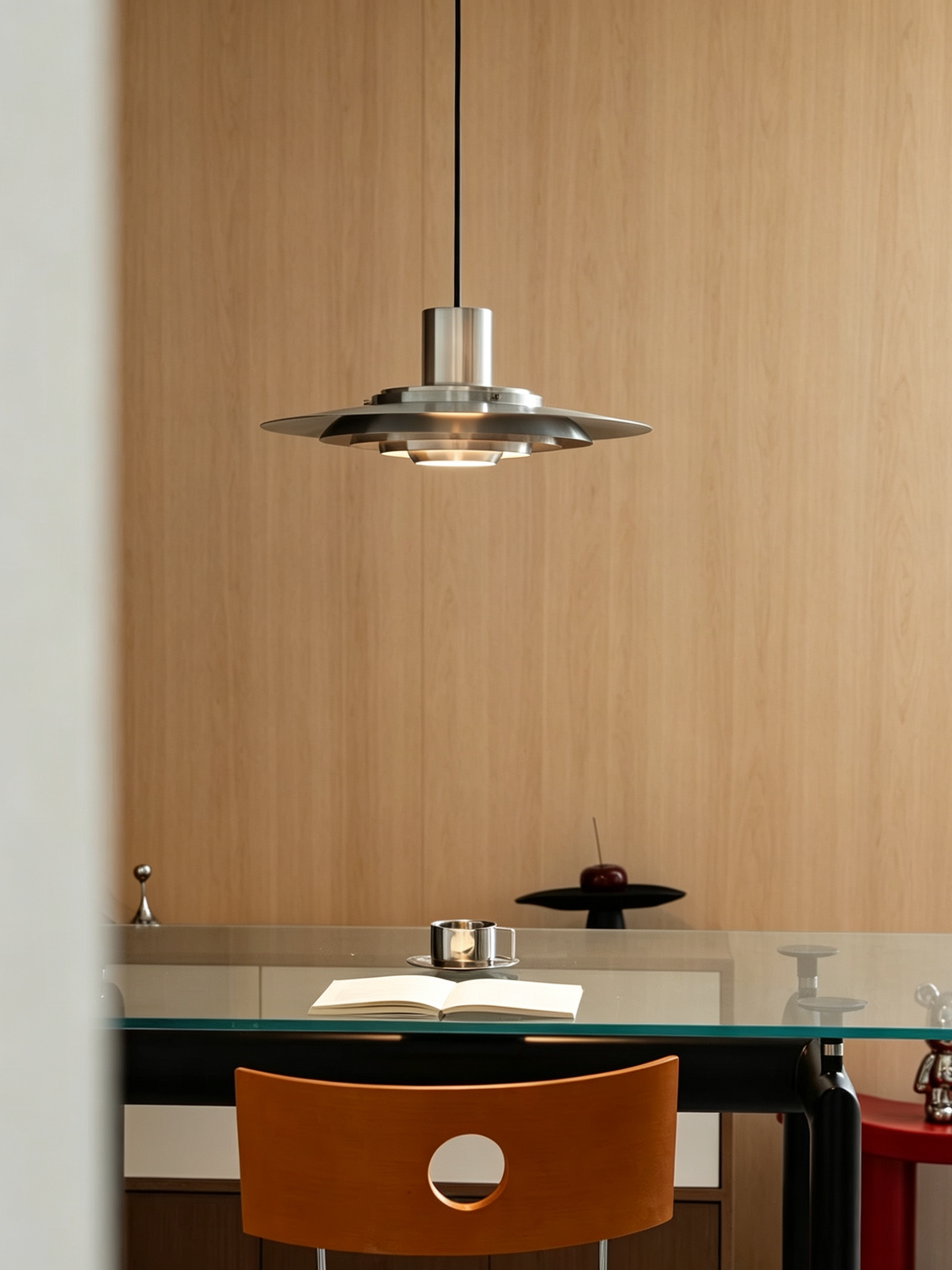 Brushed Disc Pendant Light — AM0137, view 4