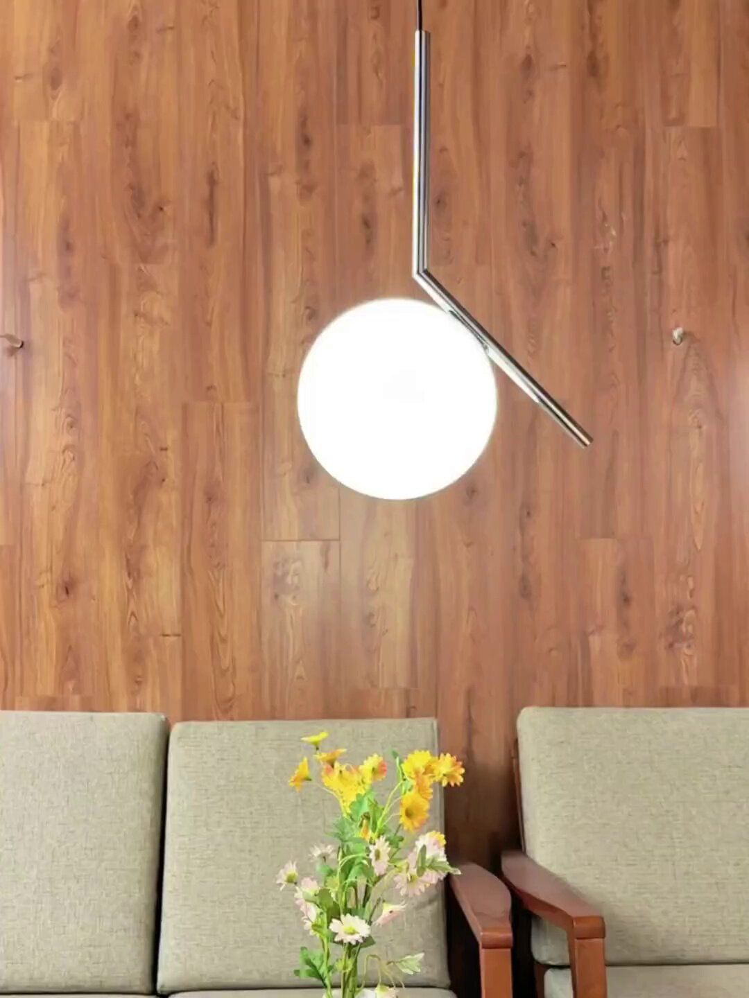 Brass & Glass Globe Pendant — AM0228, view 5
