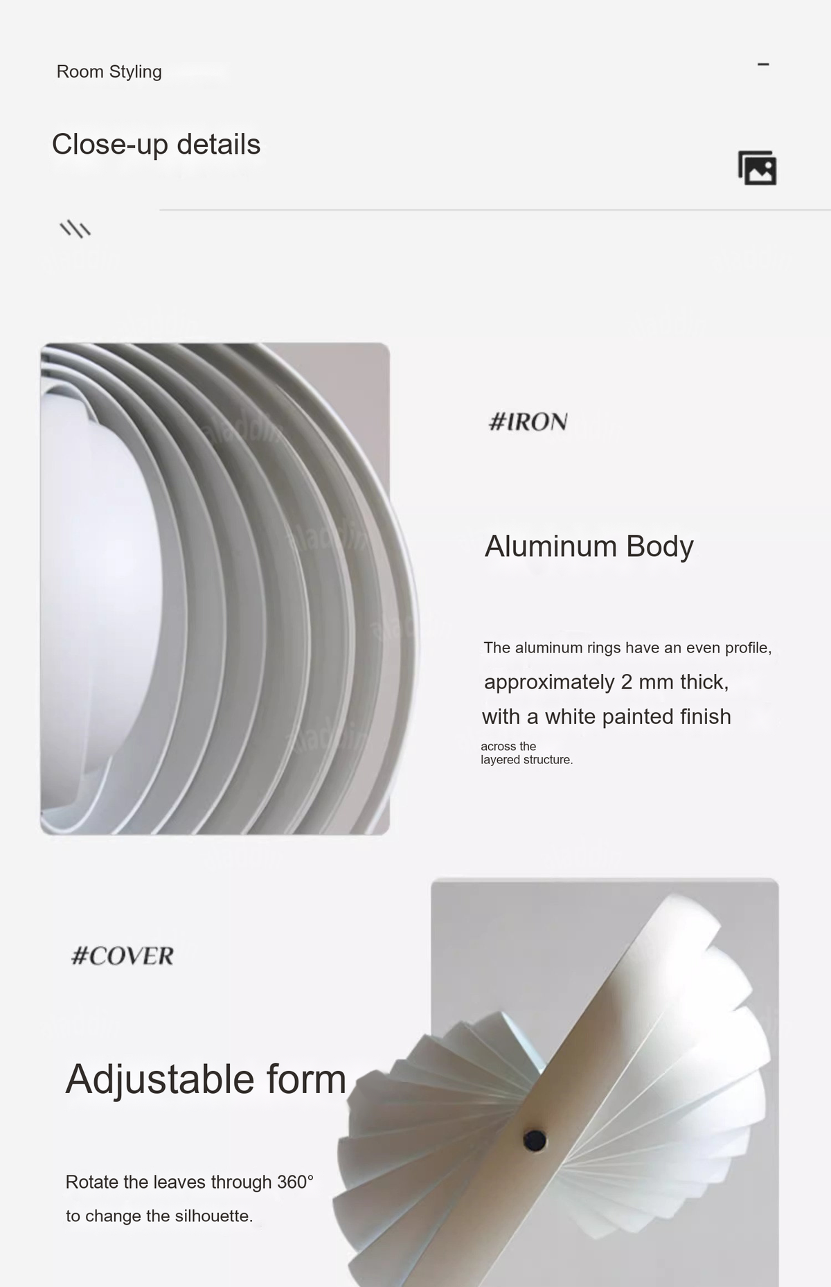 Sculptural Moon Pendant Light — AM0150, view 8