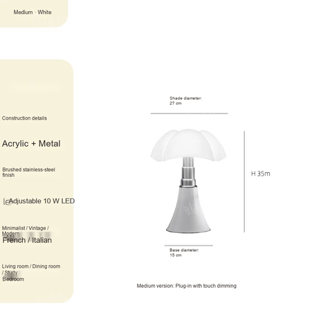 White · Medium · Plug-in Touch dimmer