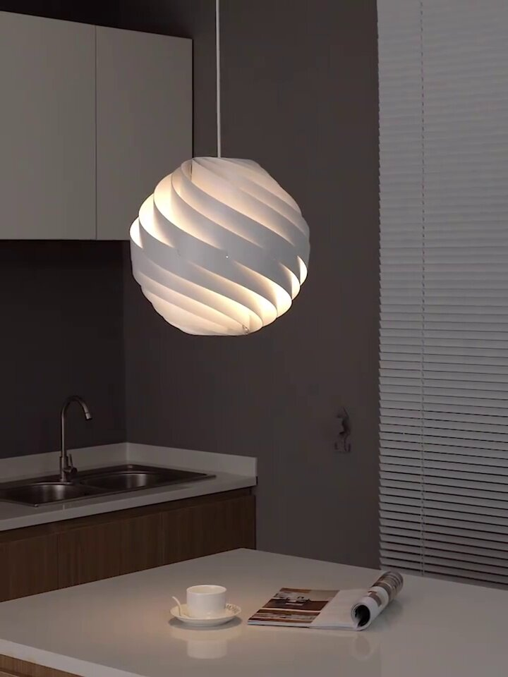 Sculptural Turbine Pendant Light — AM0153, view 9