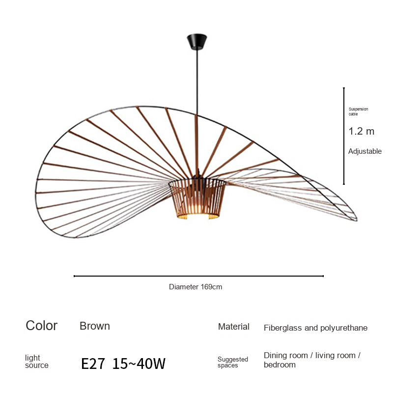 Wide Brim Pendant Light — AM0215, view 20