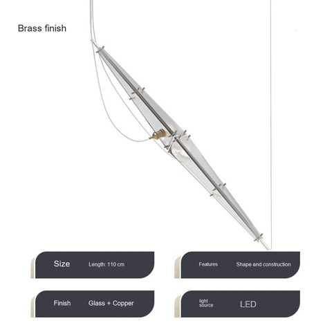 Brass lamp head · 110CM