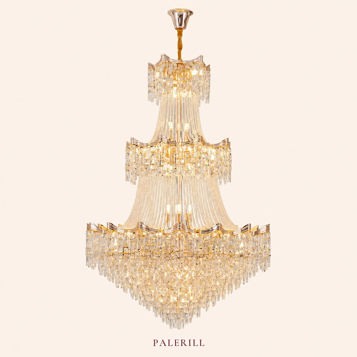AM0001 · Modern Stairwell Crystal Chandelier for Double-Height Spaces · 6 Configurations — AM0001, view 1
