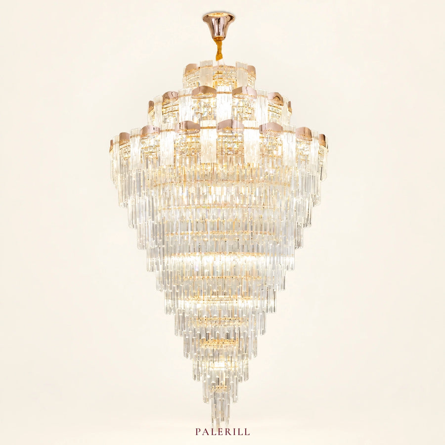 AM0010 · Modern Stairwell Crystal Chandelier for Double-Height Spaces · 5 Configurations — AM0010, view 1
