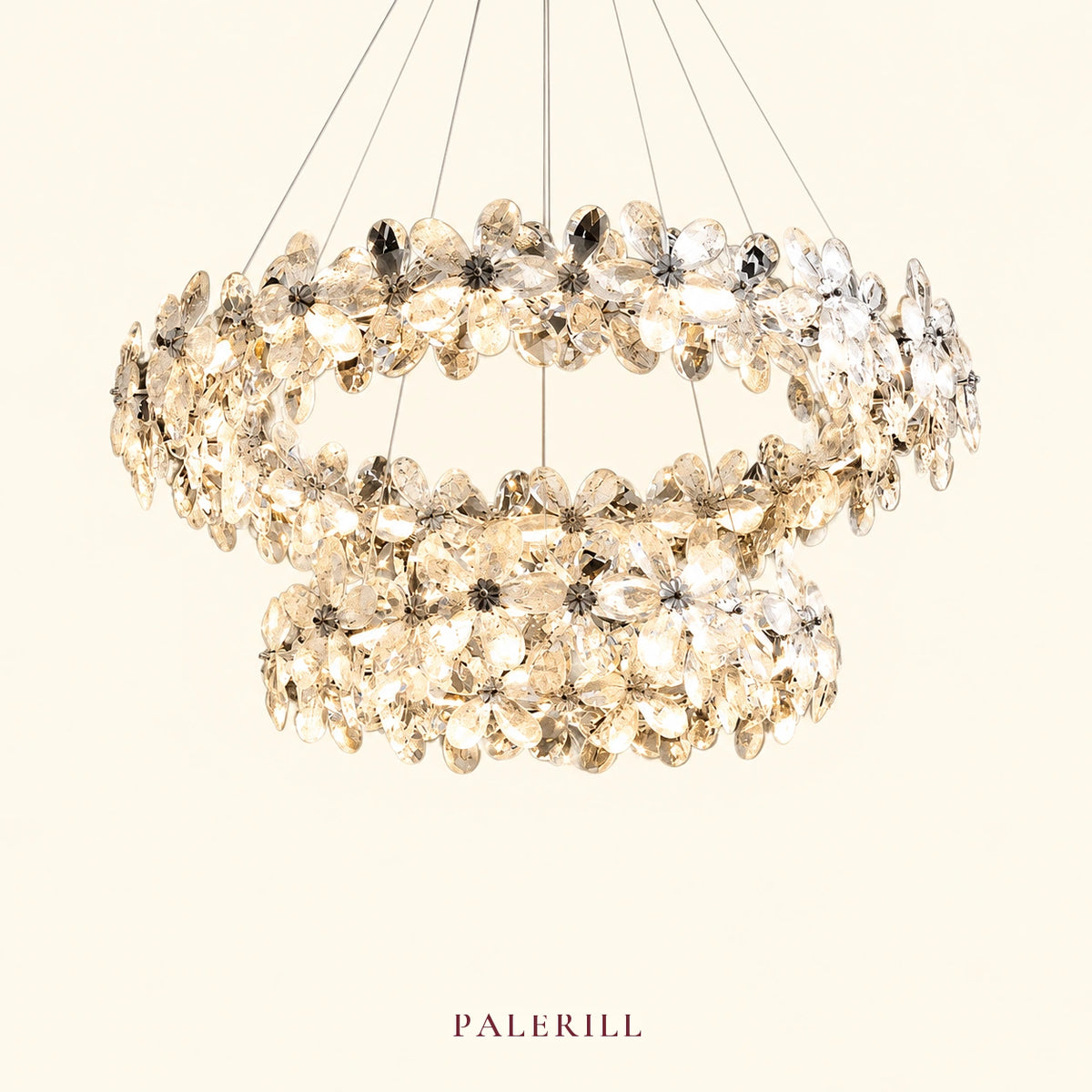 AM0048 · Modern Minimalist Petal Crystal Chandelier for Living Spaces · 5 Configurations — AM0048, view 1