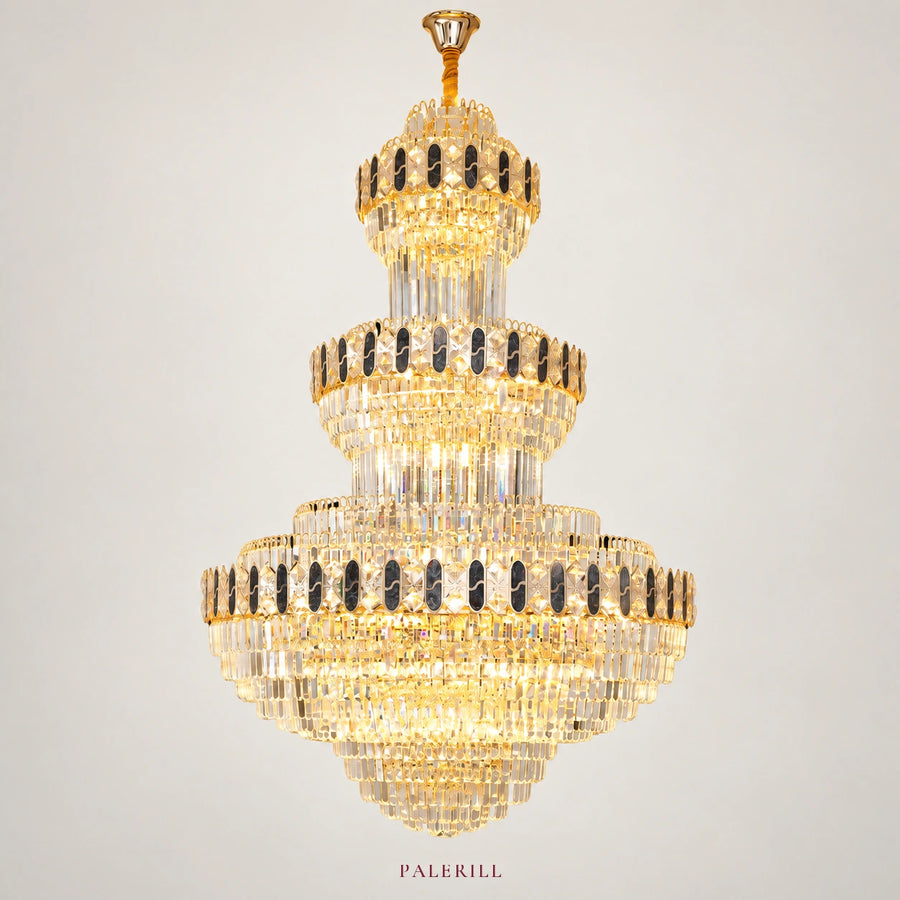 AM0043 · Modern Stairwell Crystal Chandelier for Double-Height Spaces · 6 Configurations — AM0043, view 1