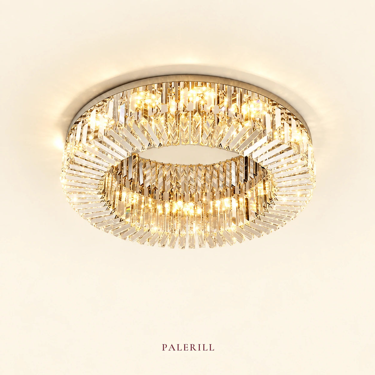 AM0109 · Modern Minimalist Crystal Flush Mount Round Ceiling Light for Bedrooms — AM0109, view 1