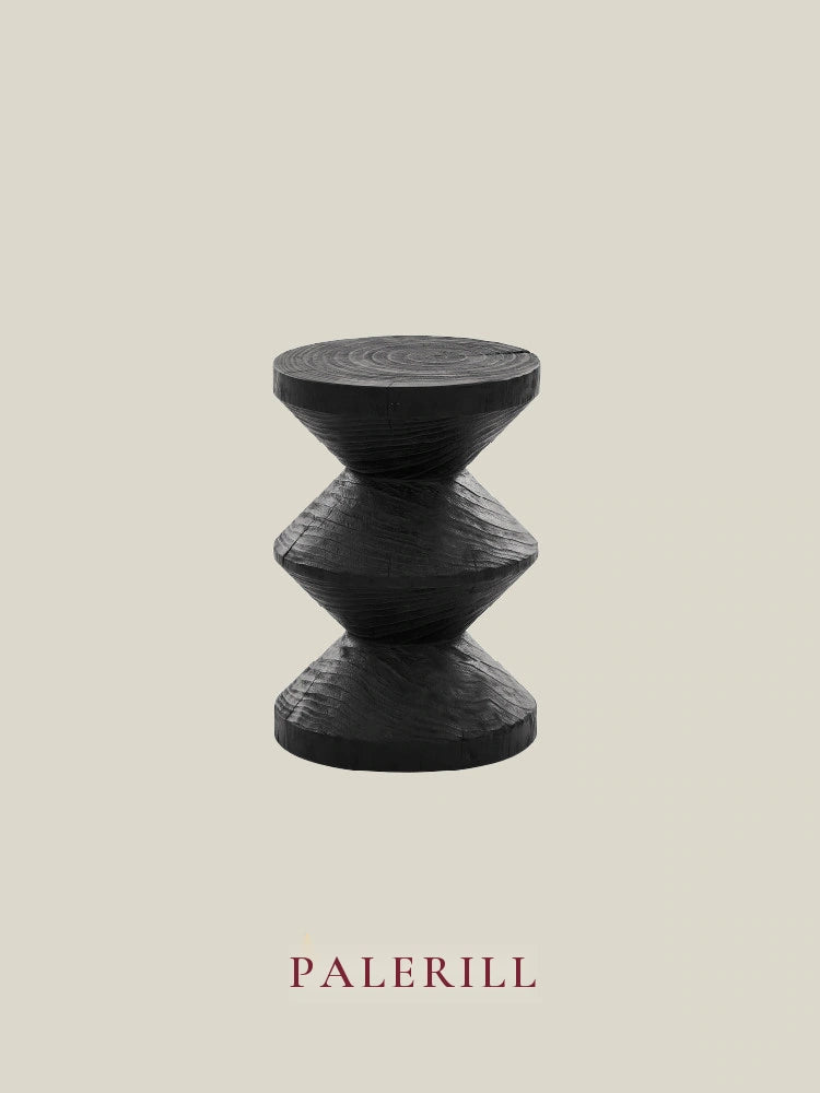 Sculpted Pine Side Table — AMF0001, view 1