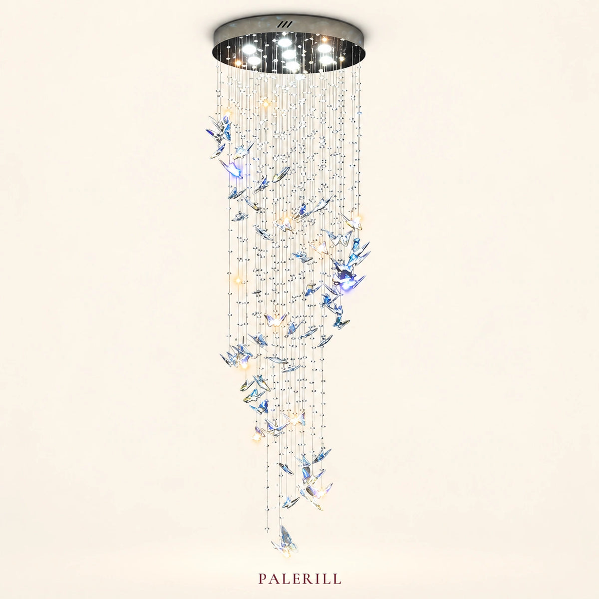 AM0007 · Modern Butterfly Crystal Chandelier for Double-Height Spaces · 12 Configurations — AM0007, view 1