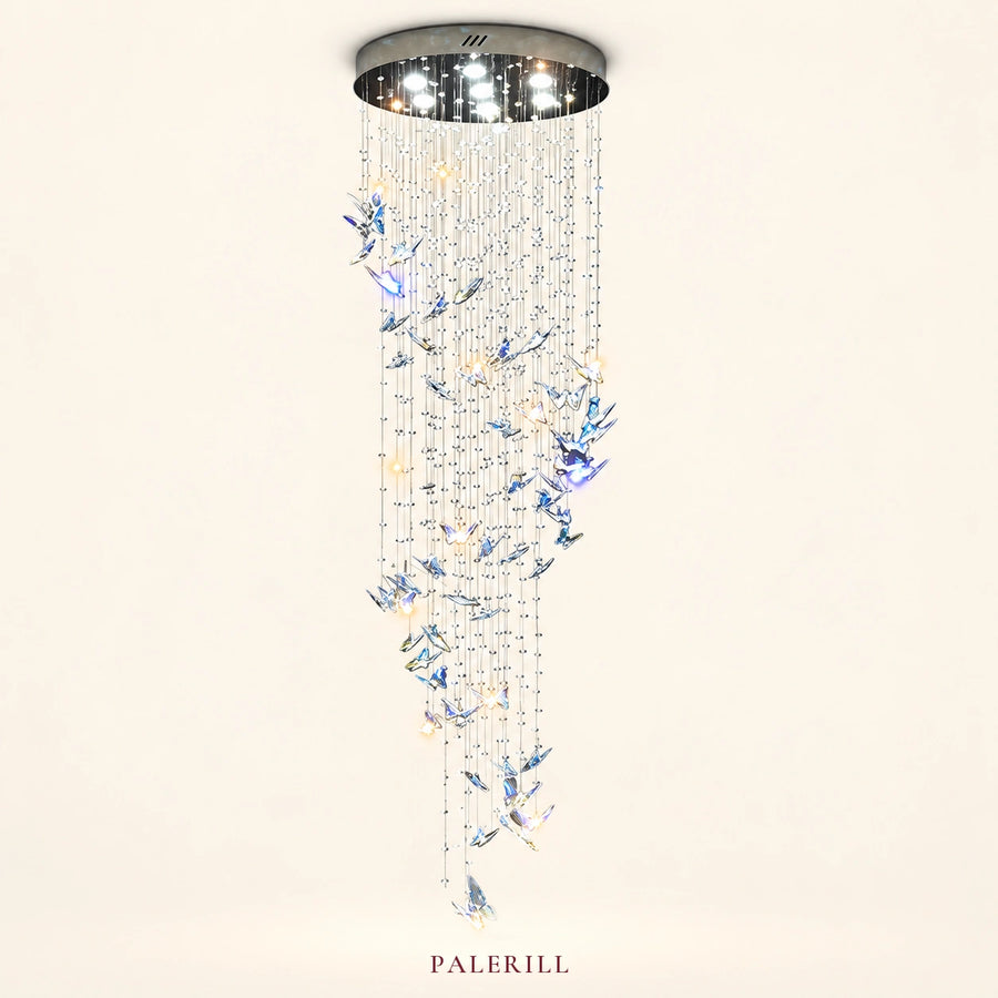 AM0007 · Modern Butterfly Crystal Chandelier for Double-Height Spaces · 12 Configurations — AM0007, view 1