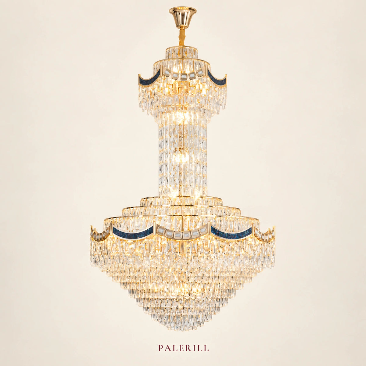 AM0131 · Postmodern Stairwell Crystal Chandelier for Double-Height Spaces · 6 Configurations — AM0131, view 1