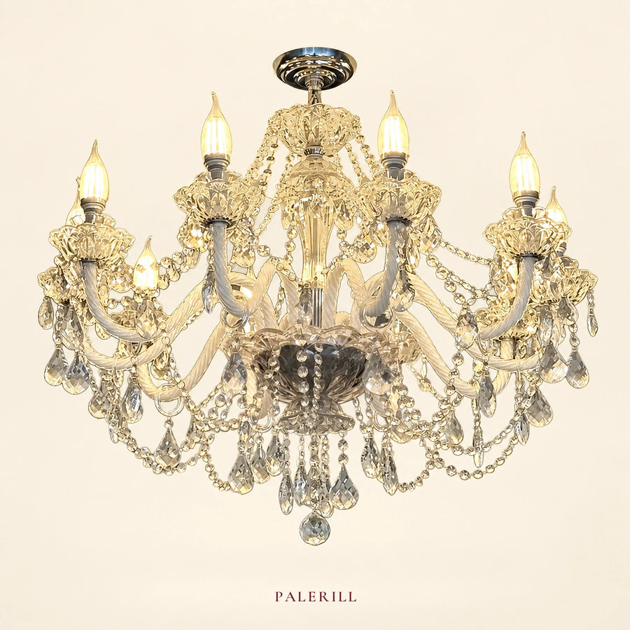 AM0013 · French Crystal Palace-Inspired Zinc Alloy Chandelier for Dining Rooms — AM0013, view 1