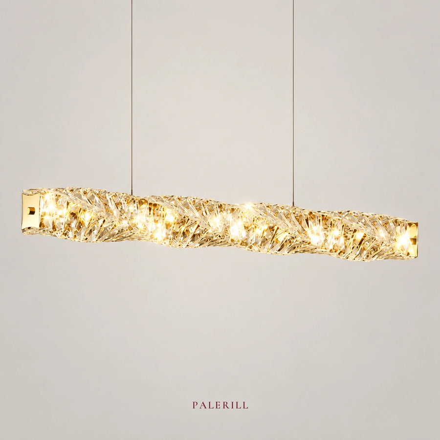 AM0036 · Modern Minimalist Linear Crystal Chandelier for Dining Rooms · 5 Configurations — AM0036, view 1