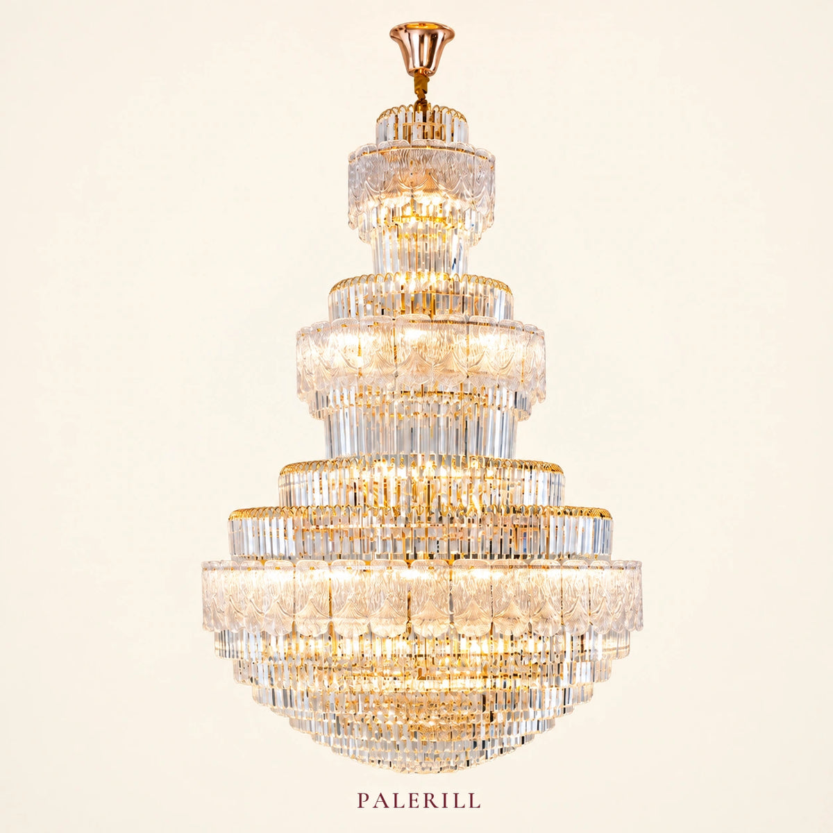 AM0004 · Modern Stairwell Crystal Chandelier for Double-Height Spaces · 6 Configurations — AM0004, view 1