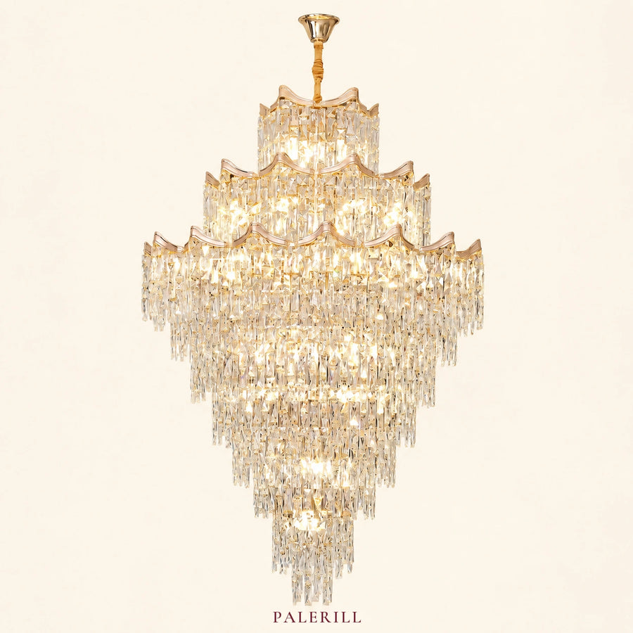 AM0003 · French Stairwell Crystal Chandelier for Double-Height Spaces · 6 Configurations — AM0003, view 1