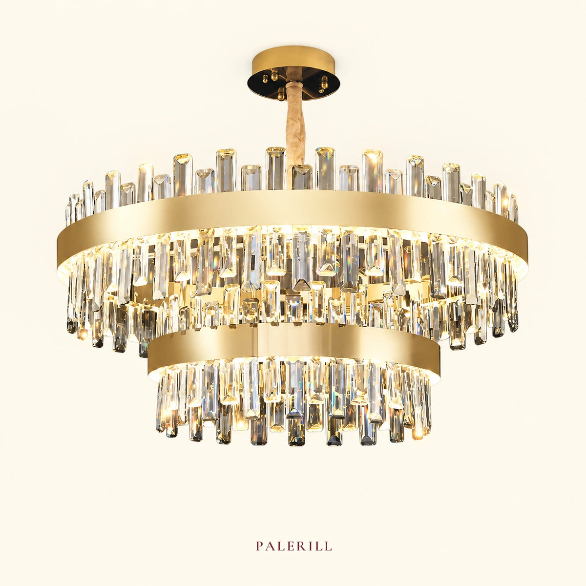 AM0046 · Postmodern Tiered Composition Crystal Chandelier for Living Spaces — AM0046, view 1