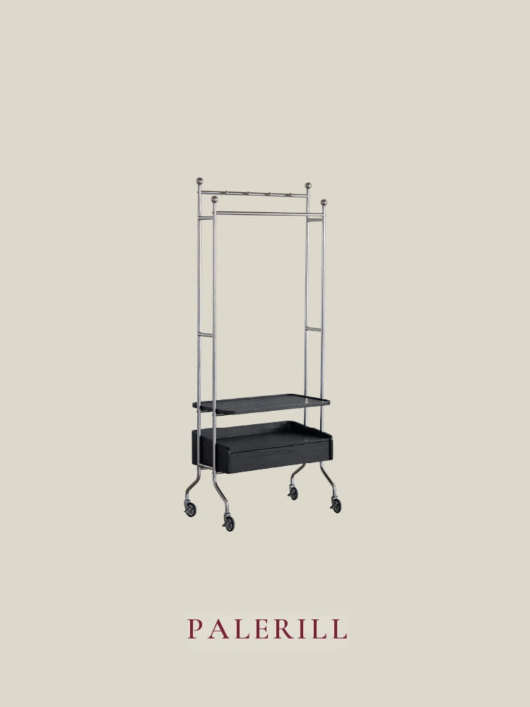Stainless Steel Clothes Rack with Storage — AMF0036, view 1