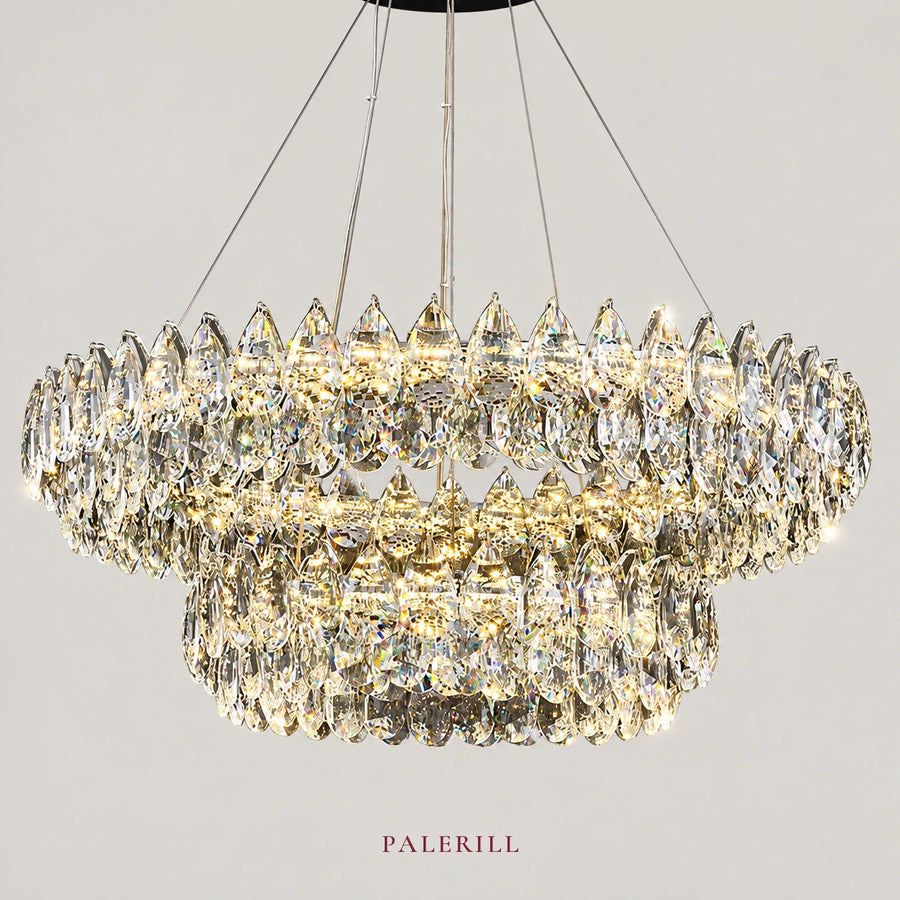 AM0075 · Italian Tiered Composition Crystal Chandelier for Living Spaces · 9 Configurations — AM0075, view 1