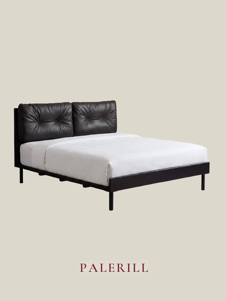 Ash Bed with Upholstered Details — AMF0039, view 1