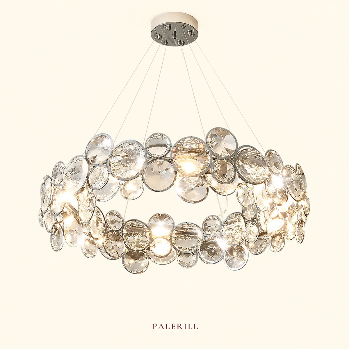 AM0101 · Modern Minimalist Round Crystal Chandelier for Dining Rooms · 9 Configurations — AM0101, view 1