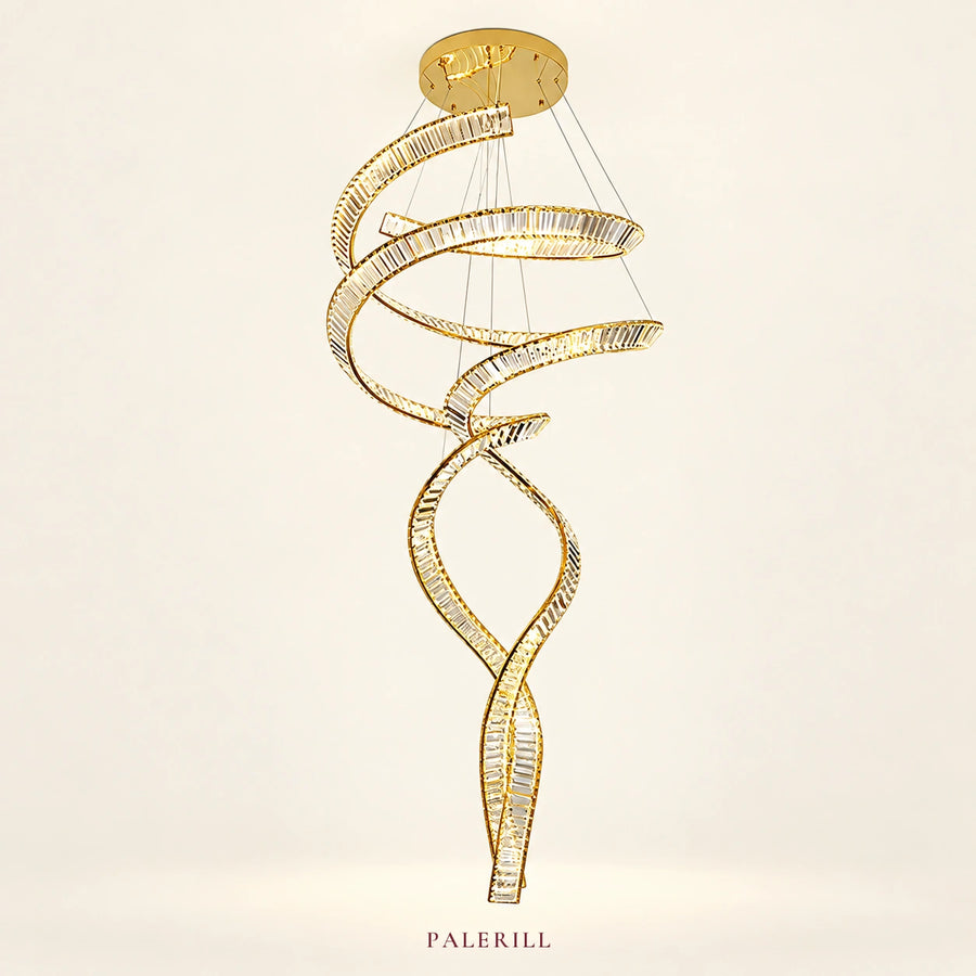 AM0011 · Modern Minimalist Mermaid Inspired Crystal Chandelier for Living Spaces — AM0011, view 1