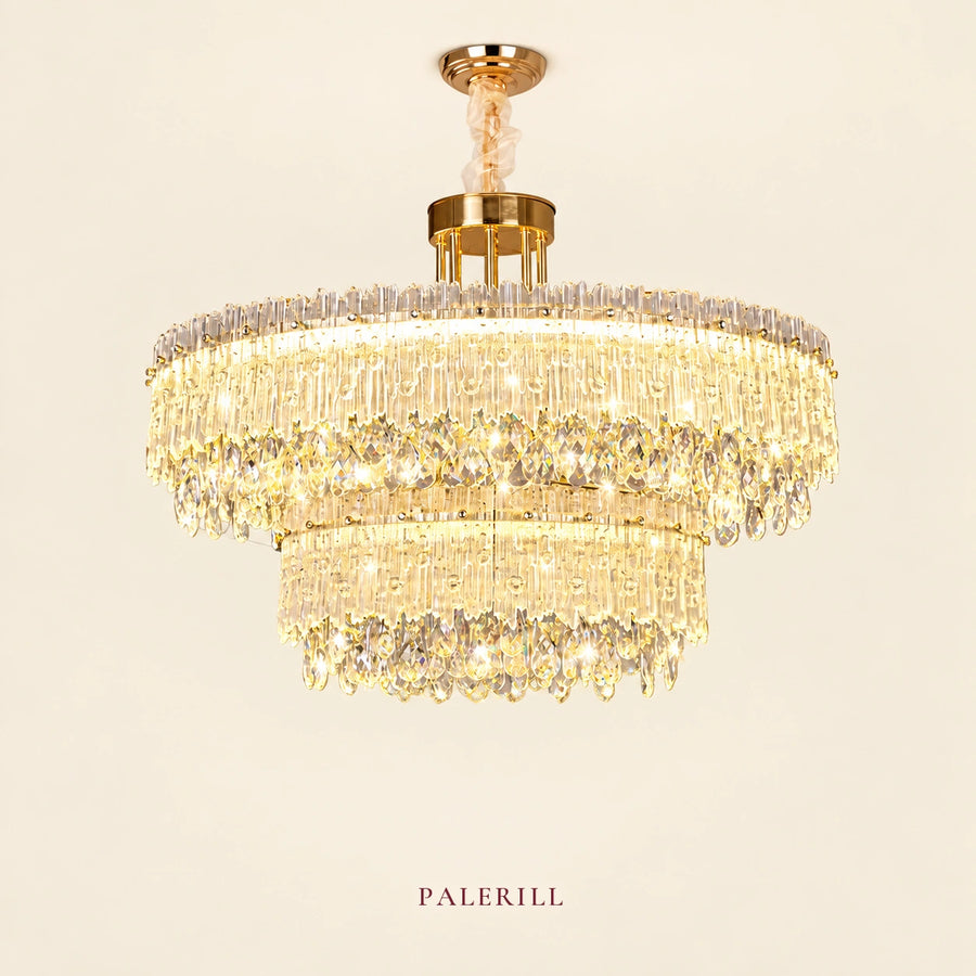 AM0055 · French Tiered Composition Crystal Chandelier for Living Spaces · 5 Configurations — AM0055, view 1