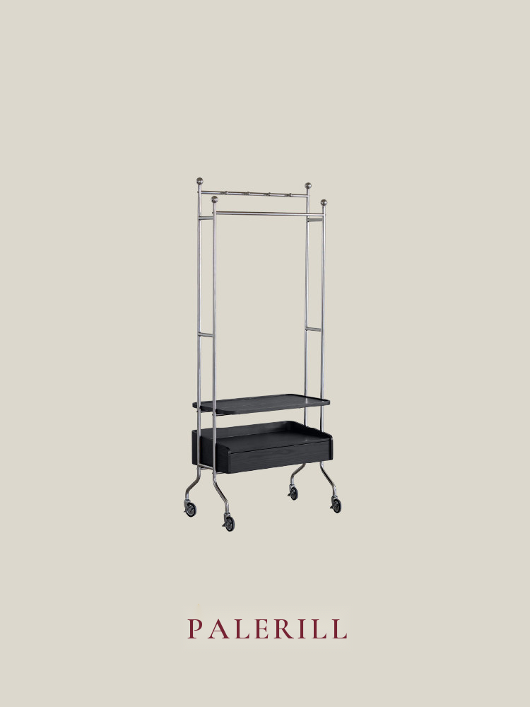 Stainless Steel Clothes Rack with Storage — AMF0036, view 2