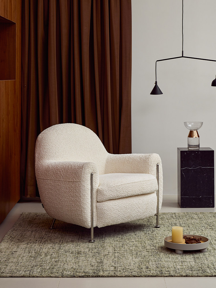 Chenille Lounge Chair — AMF0051, view 3