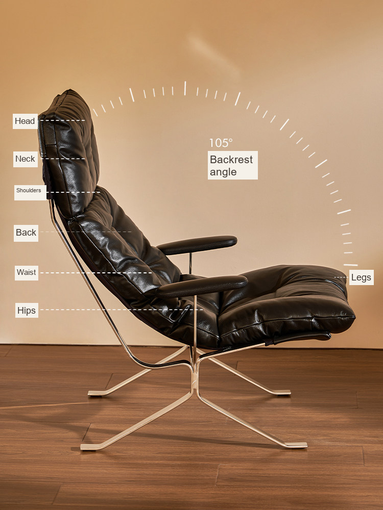 Leather Lounge Chair — AMF0030, view 4