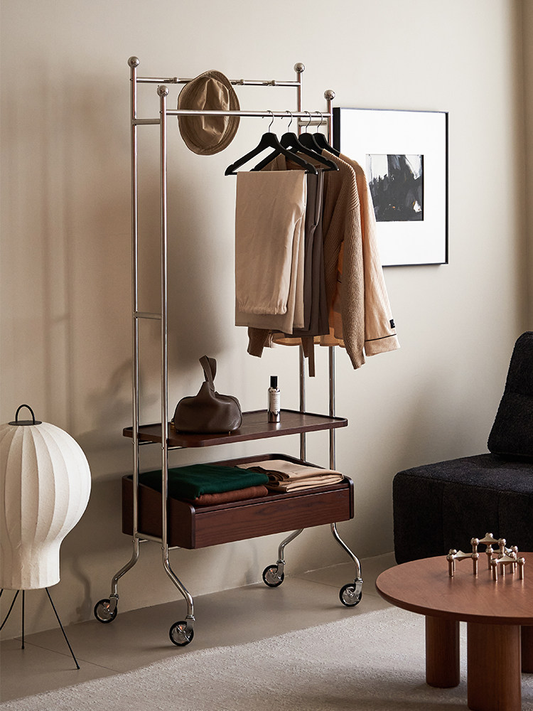 Stainless Steel Clothes Rack with Storage — AMF0036, view 4