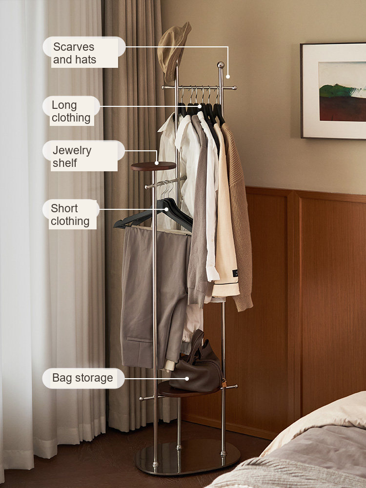 Mobile Stainless Steel Clothes Rack — AMF0008, view 4