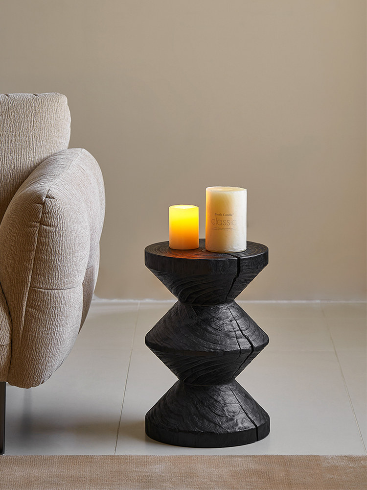 Sculpted Pine Side Table — AMF0001, view 5