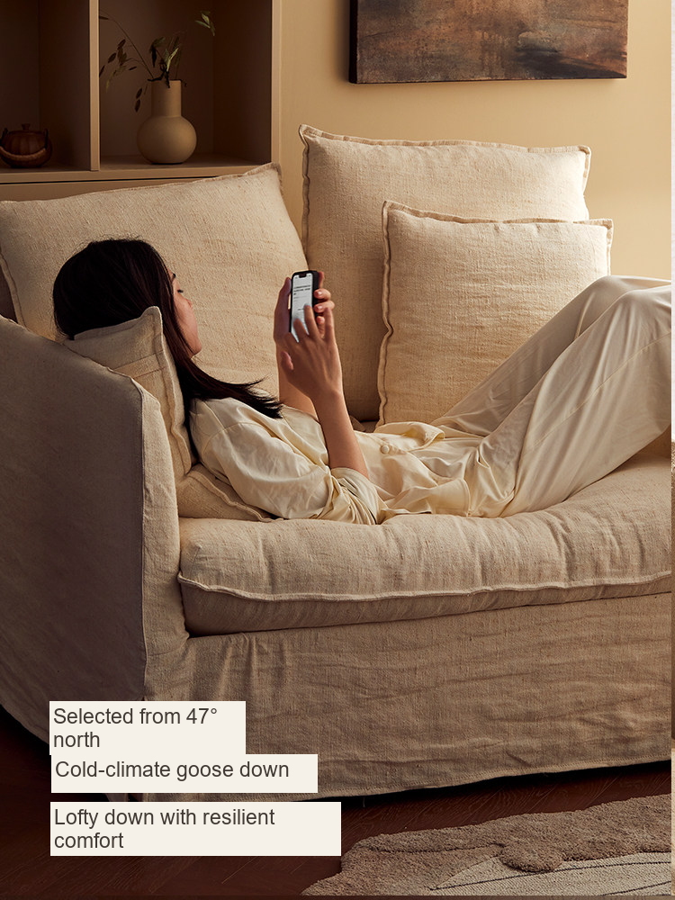 Skirted Fabric Sofa with Removable Cover — AMF0038, view 5