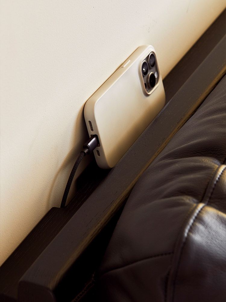 Ash Bed with Upholstered Details — AMF0039, view 5